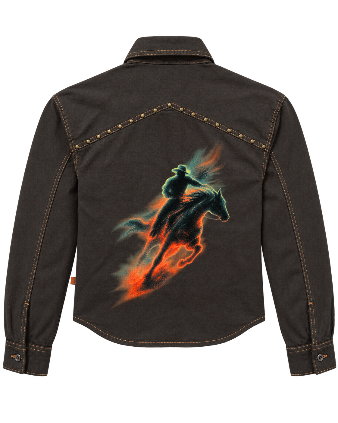March Cowboy Shacket – Brown Dyed