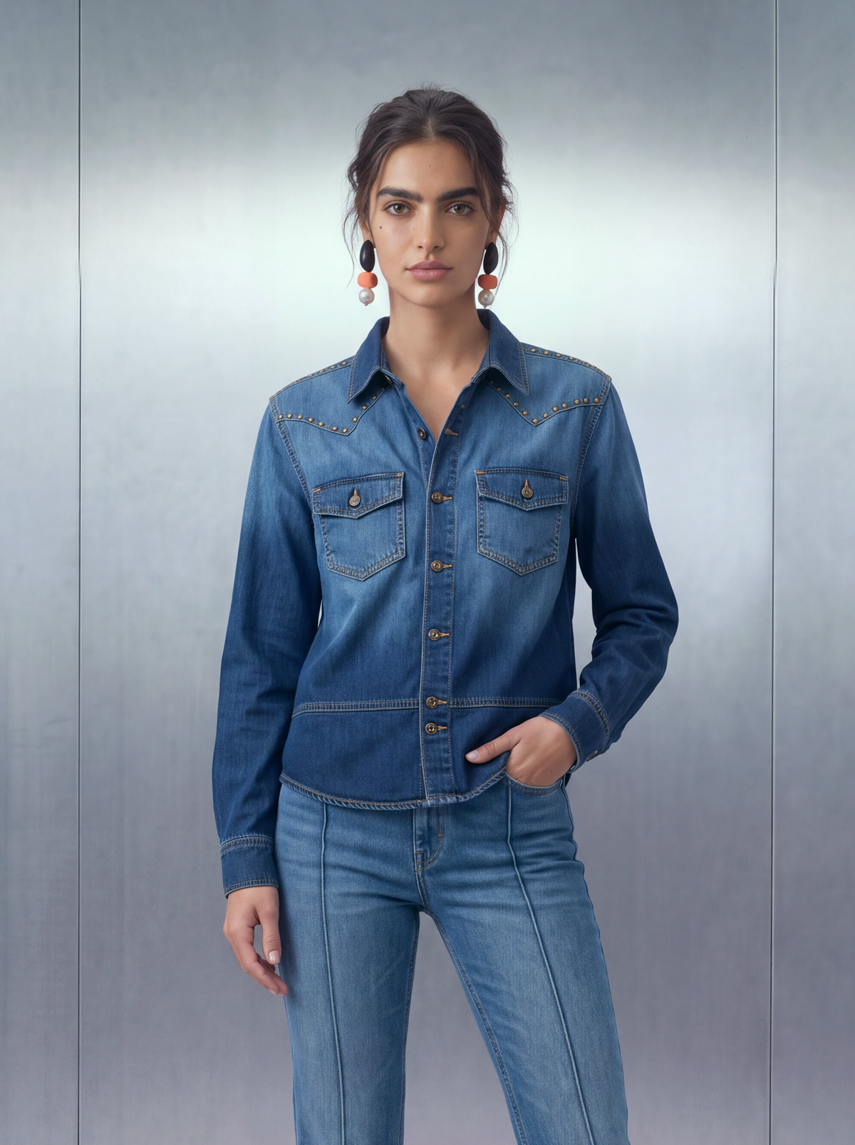 March Cowboy Shacket – Dirty Ombre