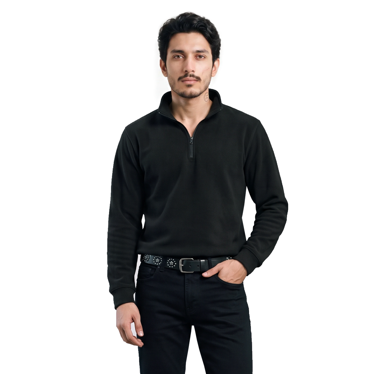 Black Quarter Zipper