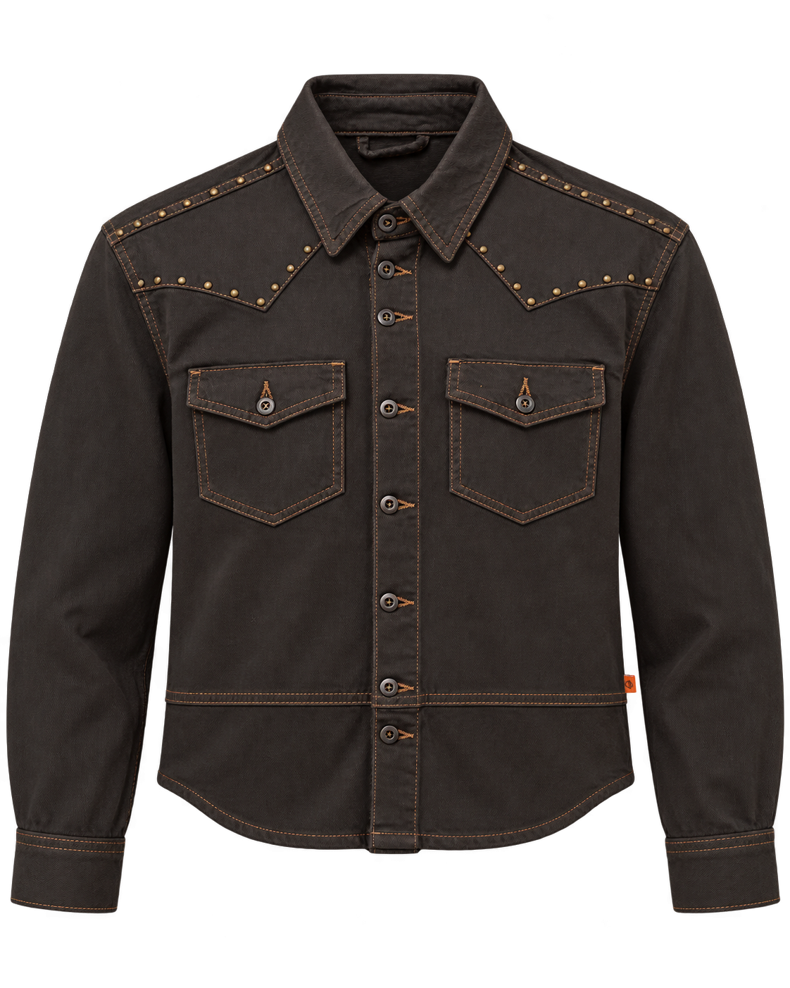 March Cowboy Shacket – Brown Dyed