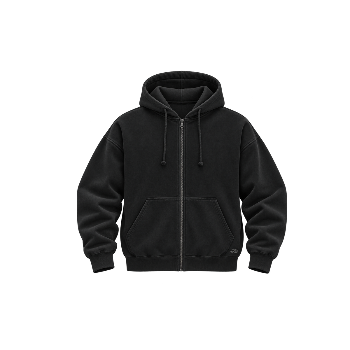 Women's Vintage Black Zipper Hoodie