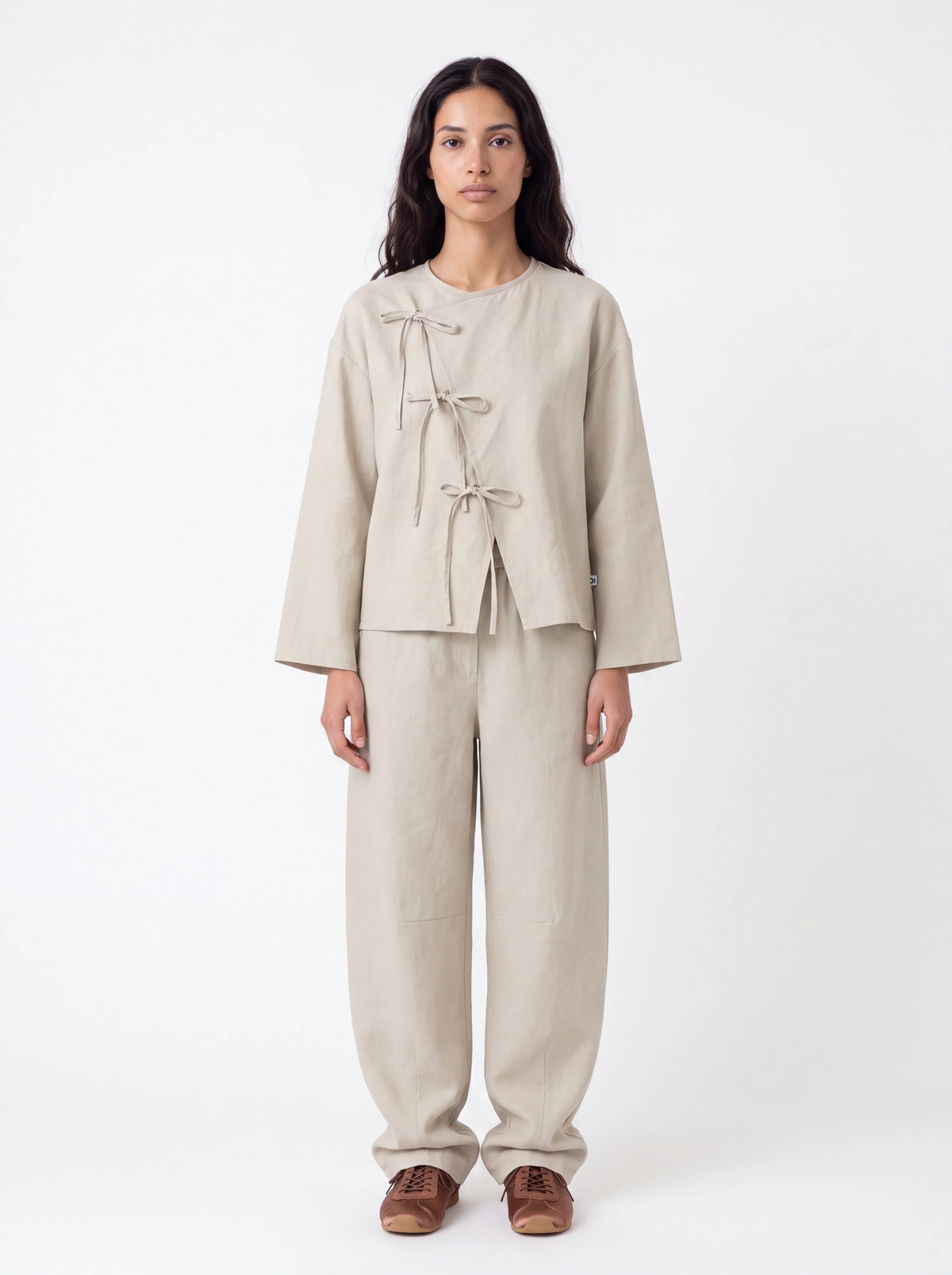 Cord Set — Dia × Horseshoe — Beige Linen