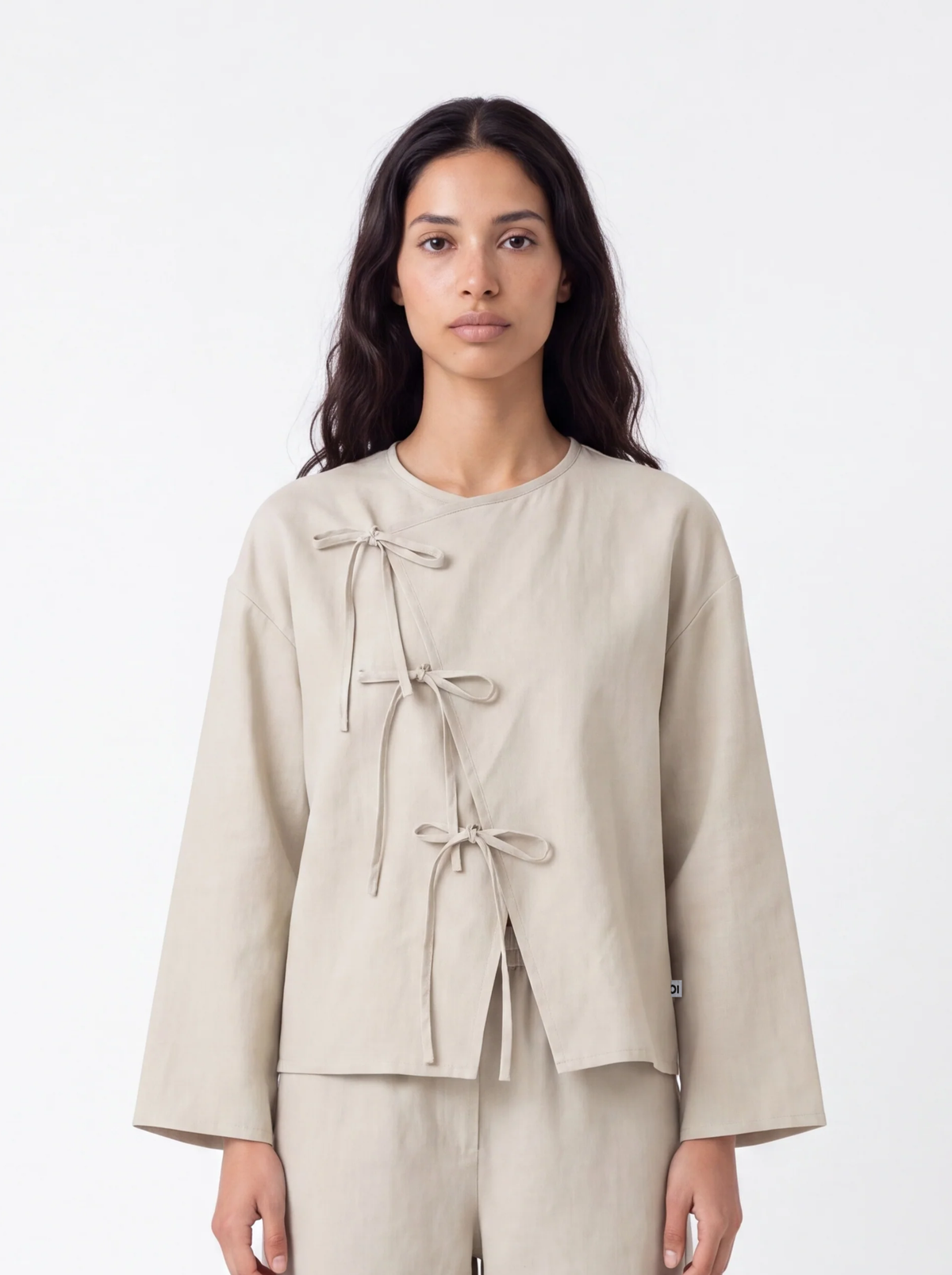 Cape Shirt – Dia Fit – Beige Linen