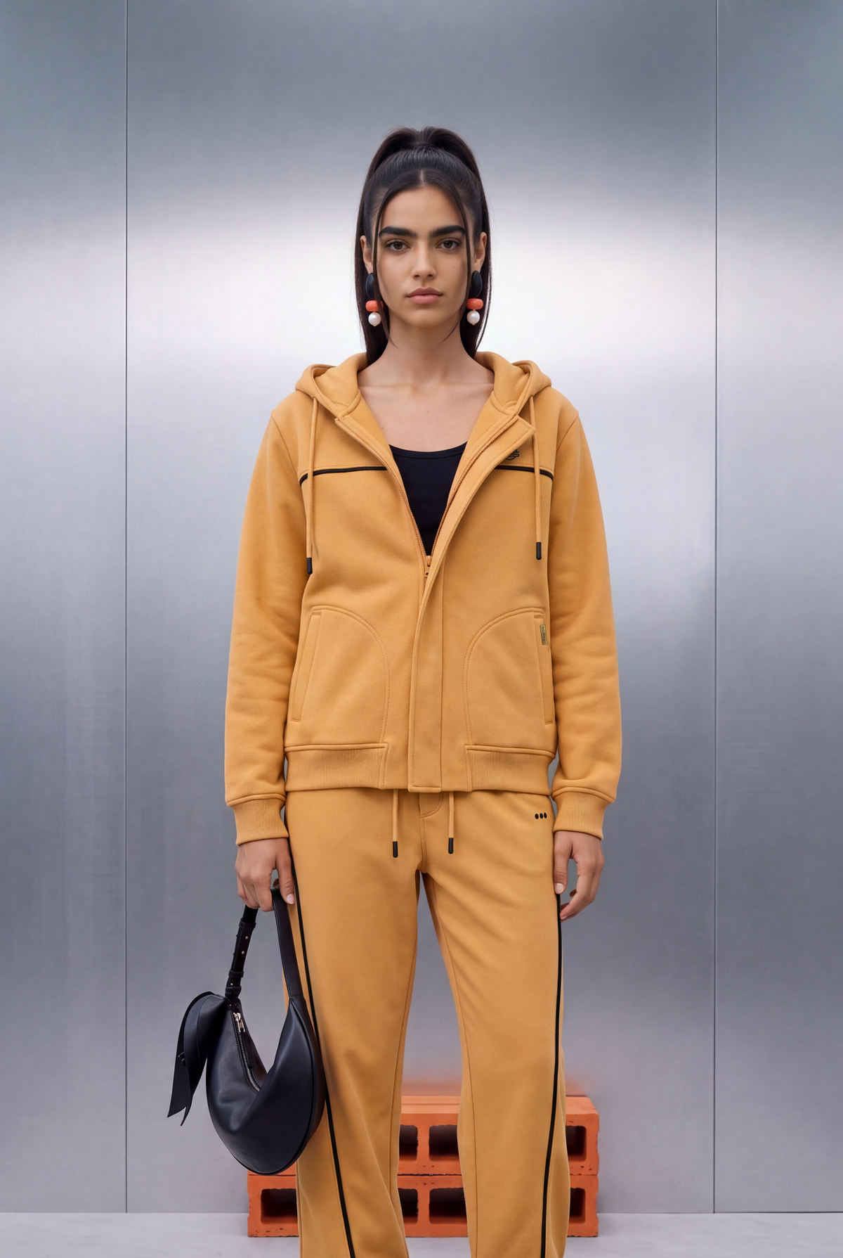 Jackie – Sahara Beige Hoodie Jacket