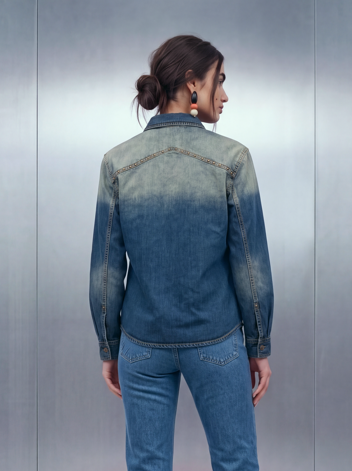 March Cowboy Shacket – Vintage Ombre