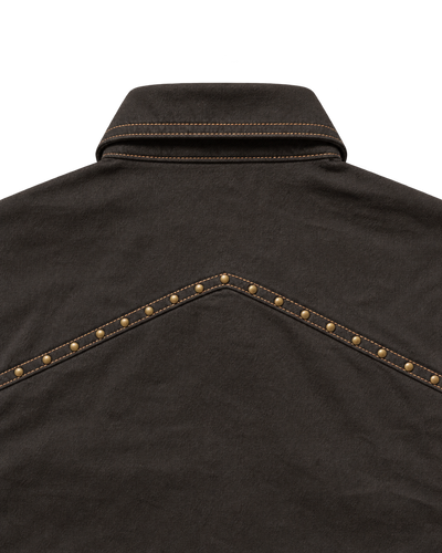 March Cowboy Shacket – Brown Dyed