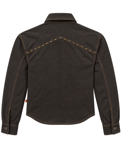 March Cowboy Shacket – Brown Dyed