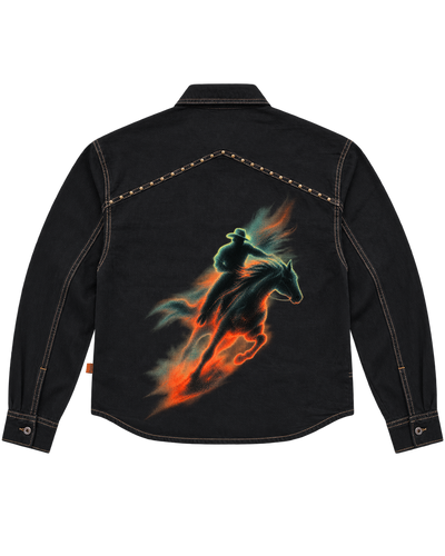 March Cowboy Shacket – Black Dyed