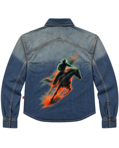 March Cowboy Shacket – Vintage Ombre