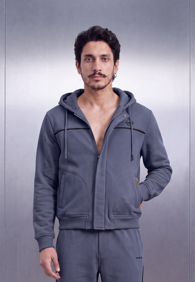 Jackie  – Marine Blue Hoodie Jacket