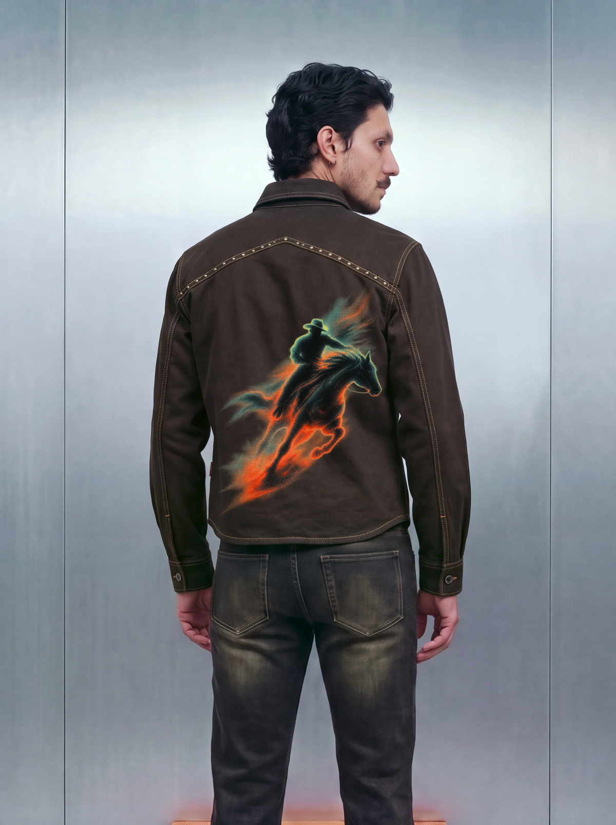 March Cowboy Shacket – Brown Dyed