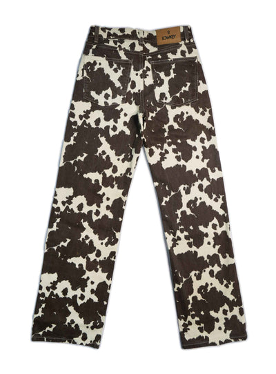 Cow Print Baggy Jeans