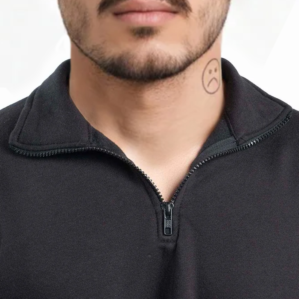 Black Quarter Zipper