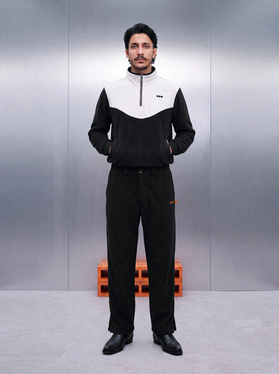 Merino Quarter Zipper – Squid White
