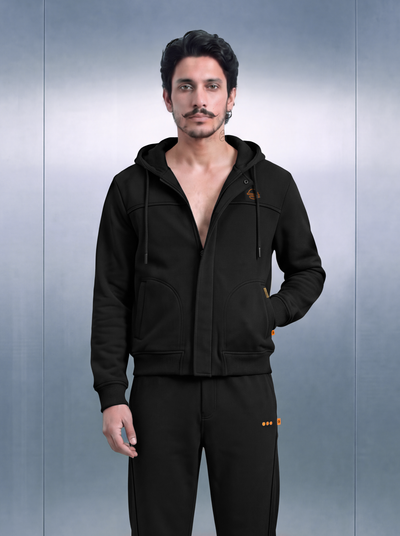 Jackie – Beetle Black Hoodie Jacket
