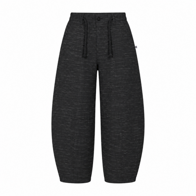 Relaxed Trousers – Horseshoe Fit – Black Linen
