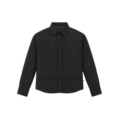 March Fit – Uni Crop Full Sleeves Shirt – Black Linen