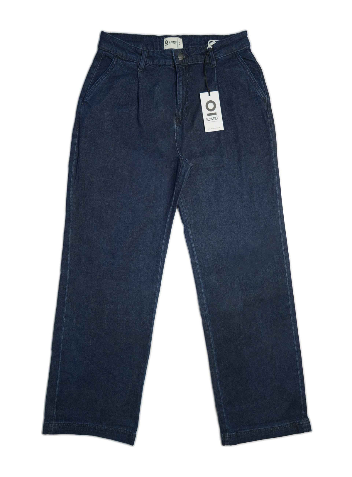 Blue Tencel Blend Baggy Pant