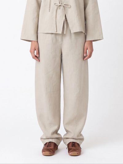 Relaxed Trousers – Horseshoe Fit –  Beige Linen