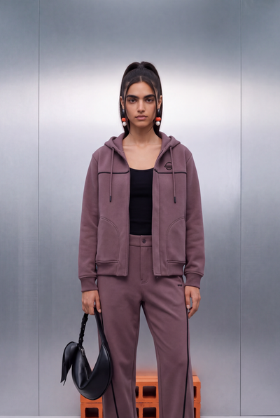 Jackie – Beet Brown Hoodie Jacket