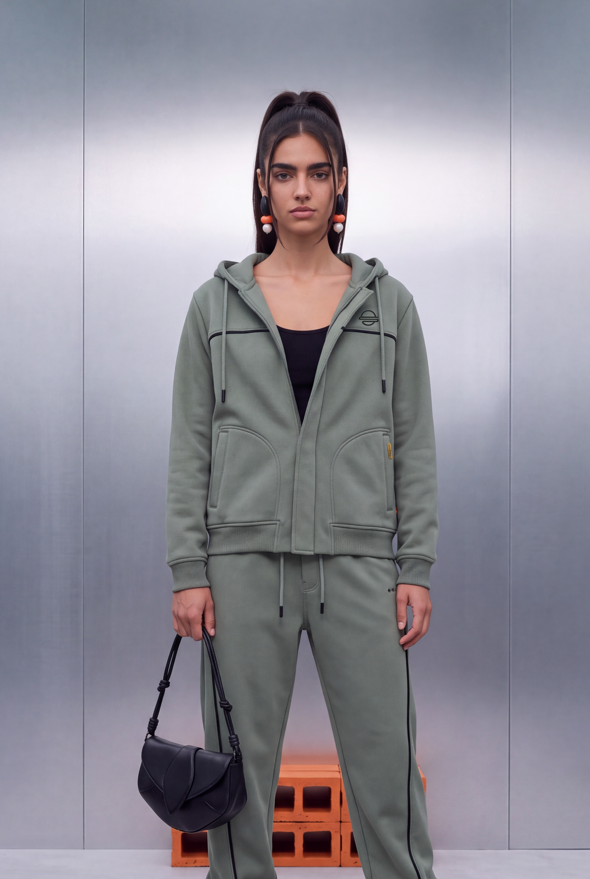 Jackie – Clover Green Hoodie Jacket
