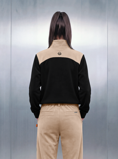 Merino Quarter Zipper – Fox Beige