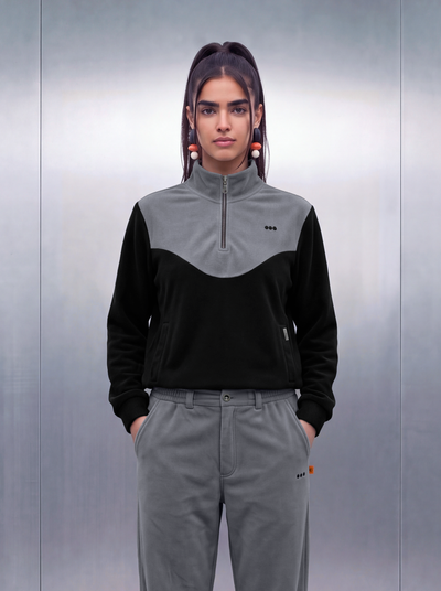 Merino Quarter Zipper – Rhino Grey