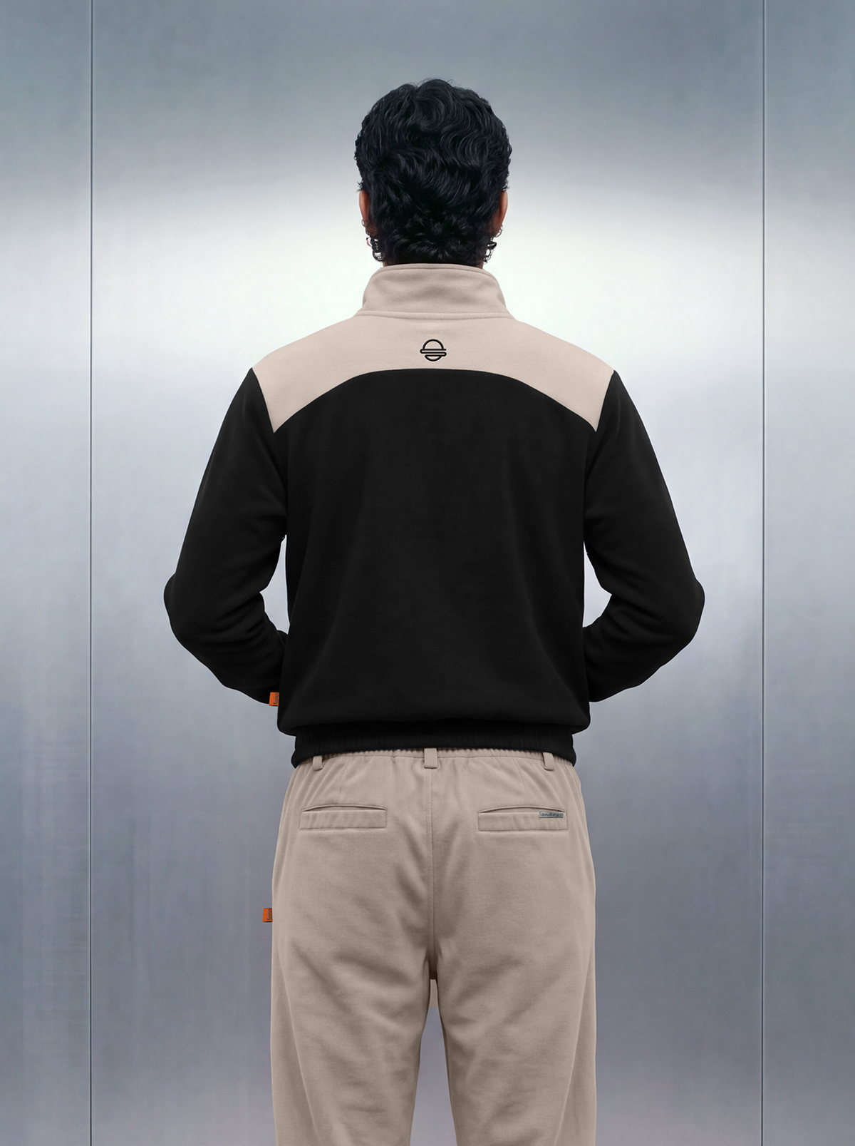 Merino Quarter Zipper – Caviar Cream