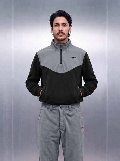 Merino Quarter Zipper – Rhino Grey