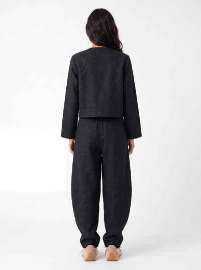 Cord Set — Dia × Horseshoe — Black Linen