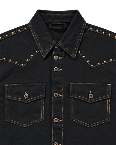 March Cowboy Shacket – Black Dyed