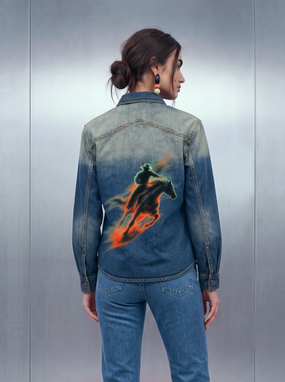 March Cowboy Shacket – Vintage Ombre