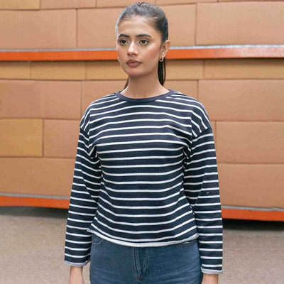 Striped Crewneck Top